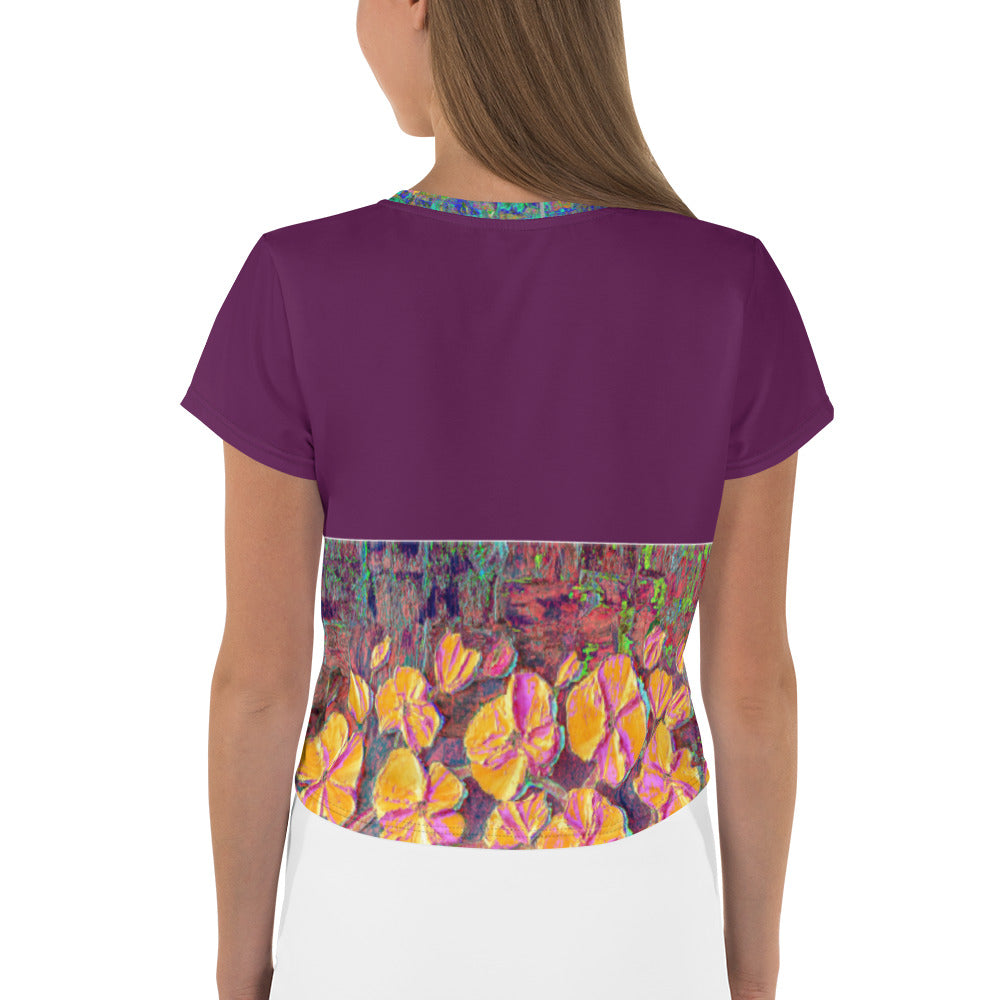 All-Over Print Crop Tee Tree