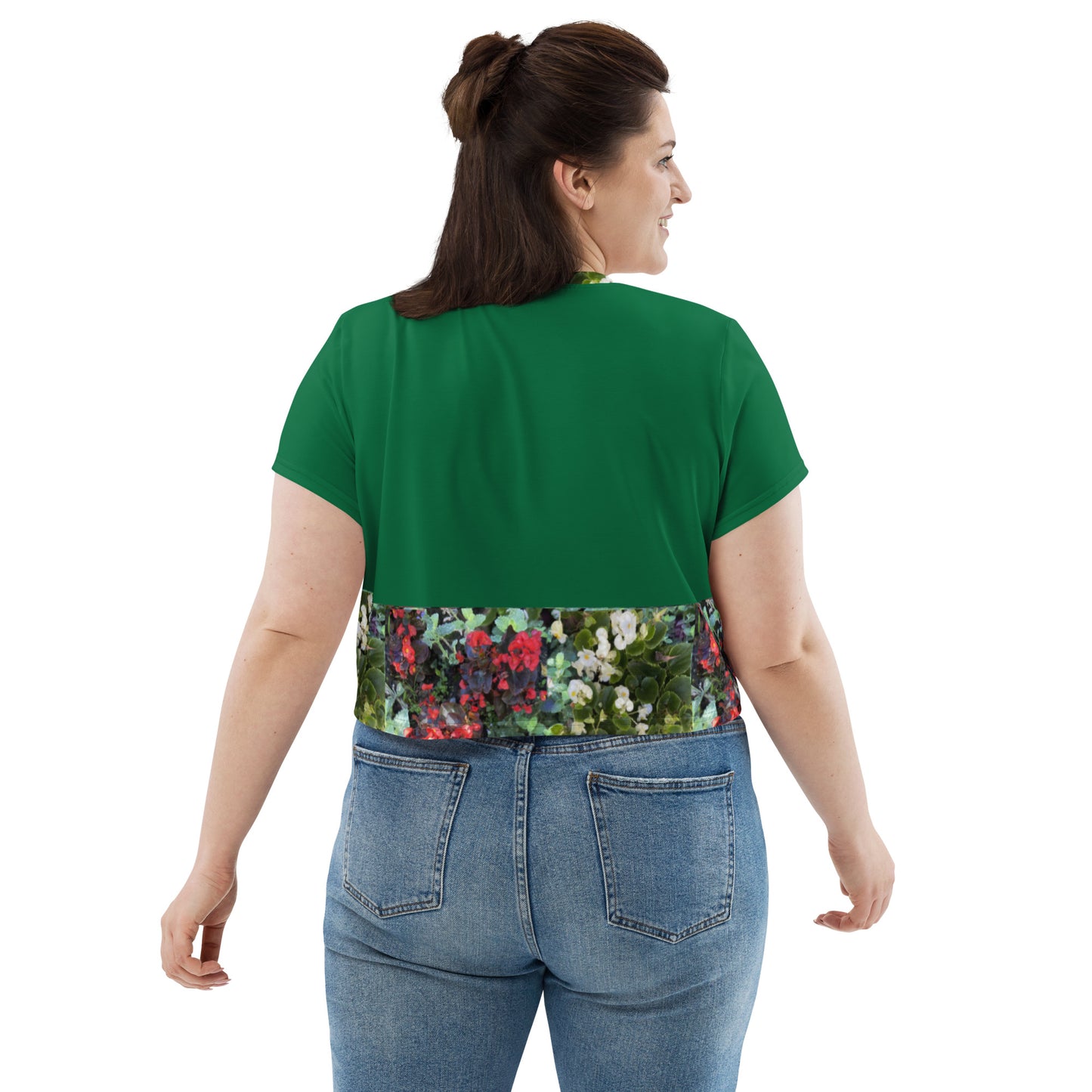 All-Over Print Crop Tee flowerbed