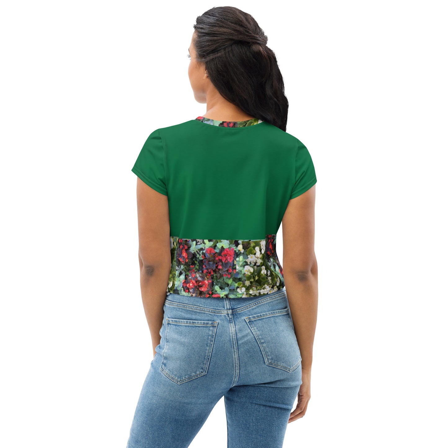All-Over Print Crop Tee flowerbed