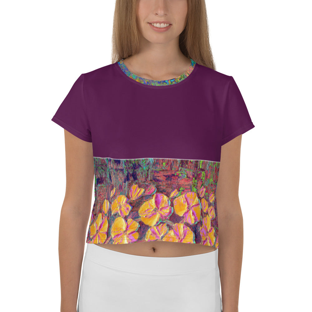 All-Over Print Crop Tee Tree
