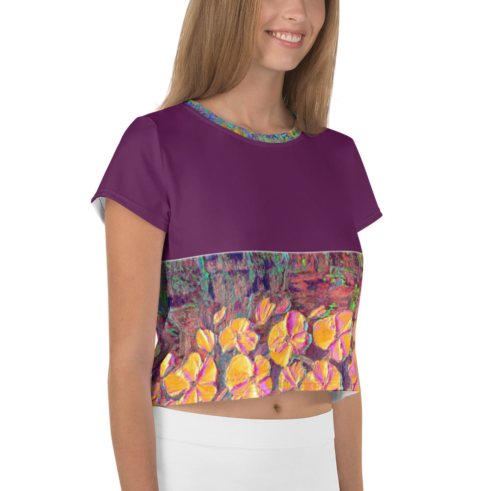 All-Over Print Crop Tee Tree