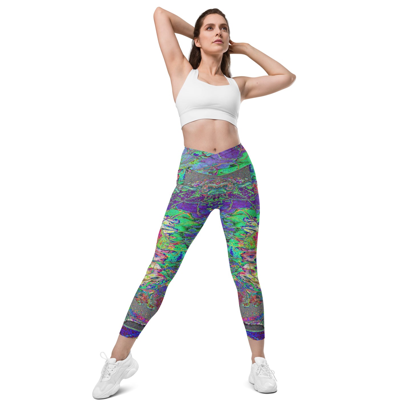 Crossover leggings with pockets Apple