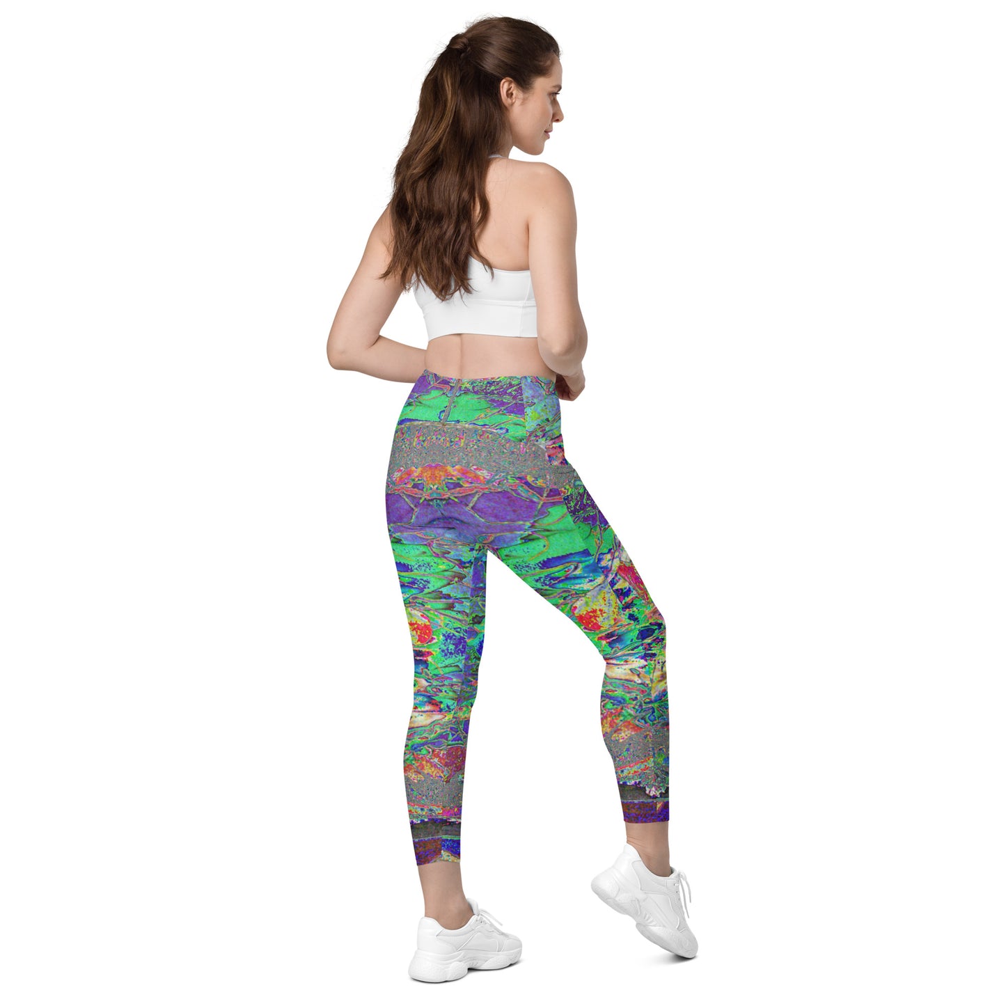 Crossover leggings with pockets Apple