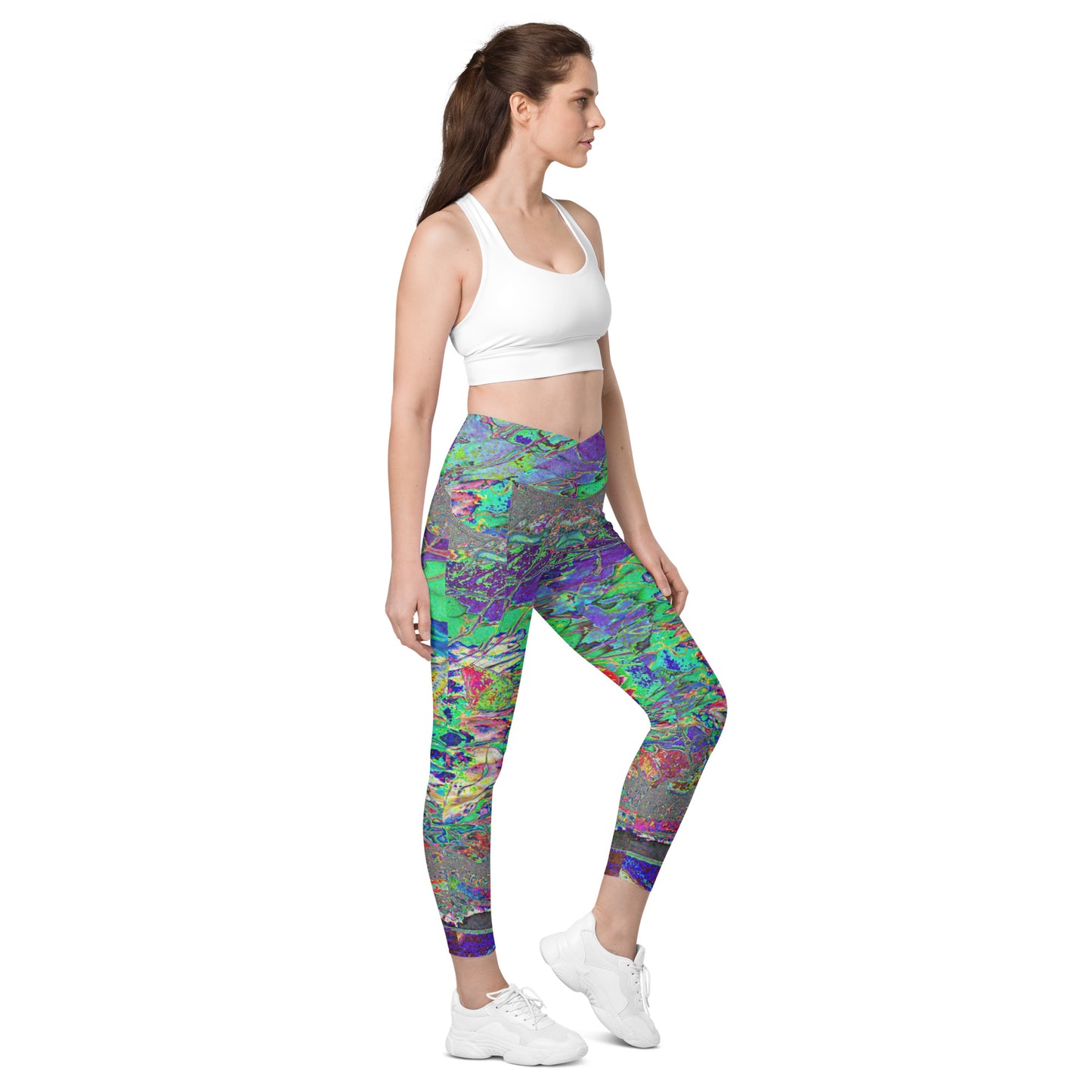 Crossover leggings with pockets Apple