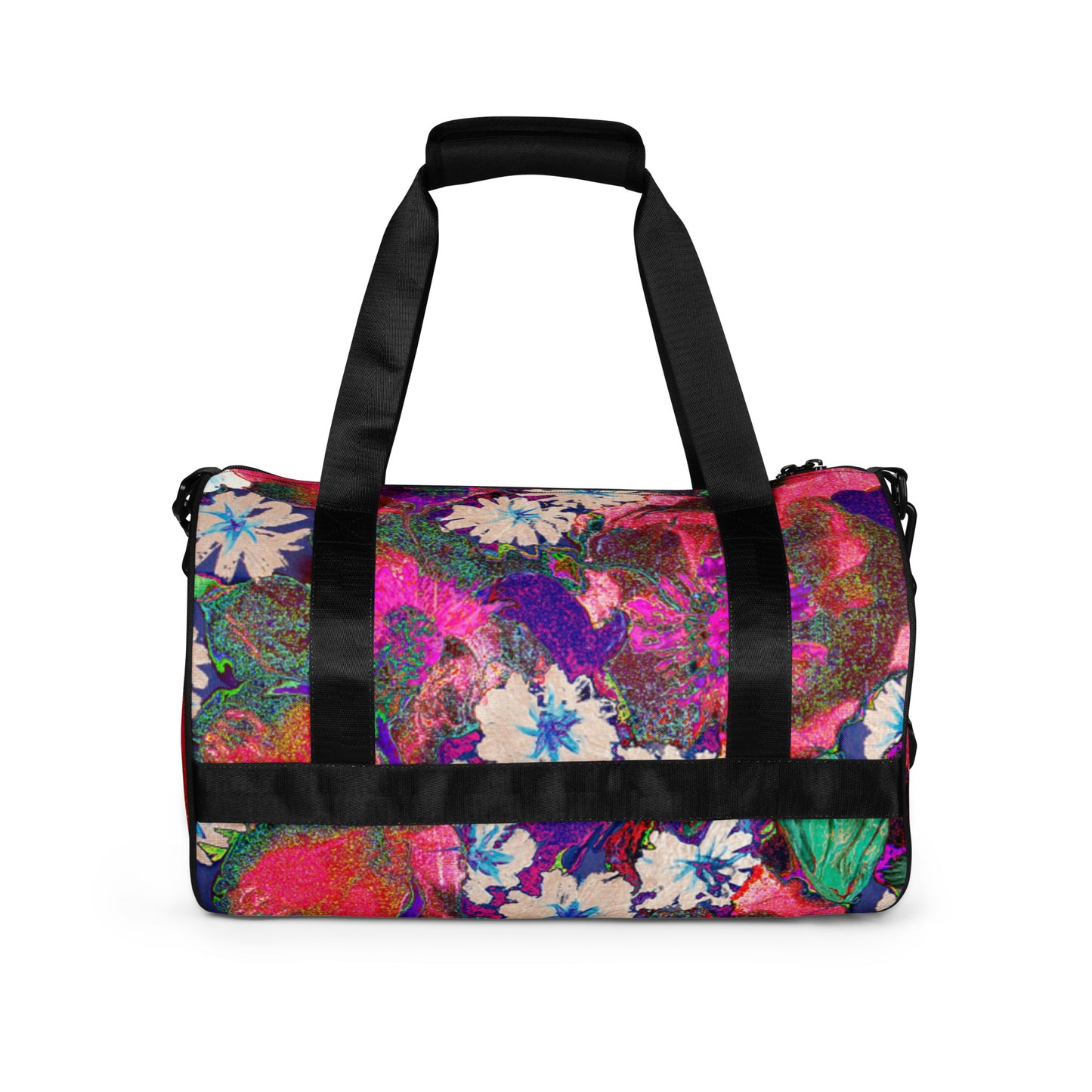 All-over print gym bag pink flowers