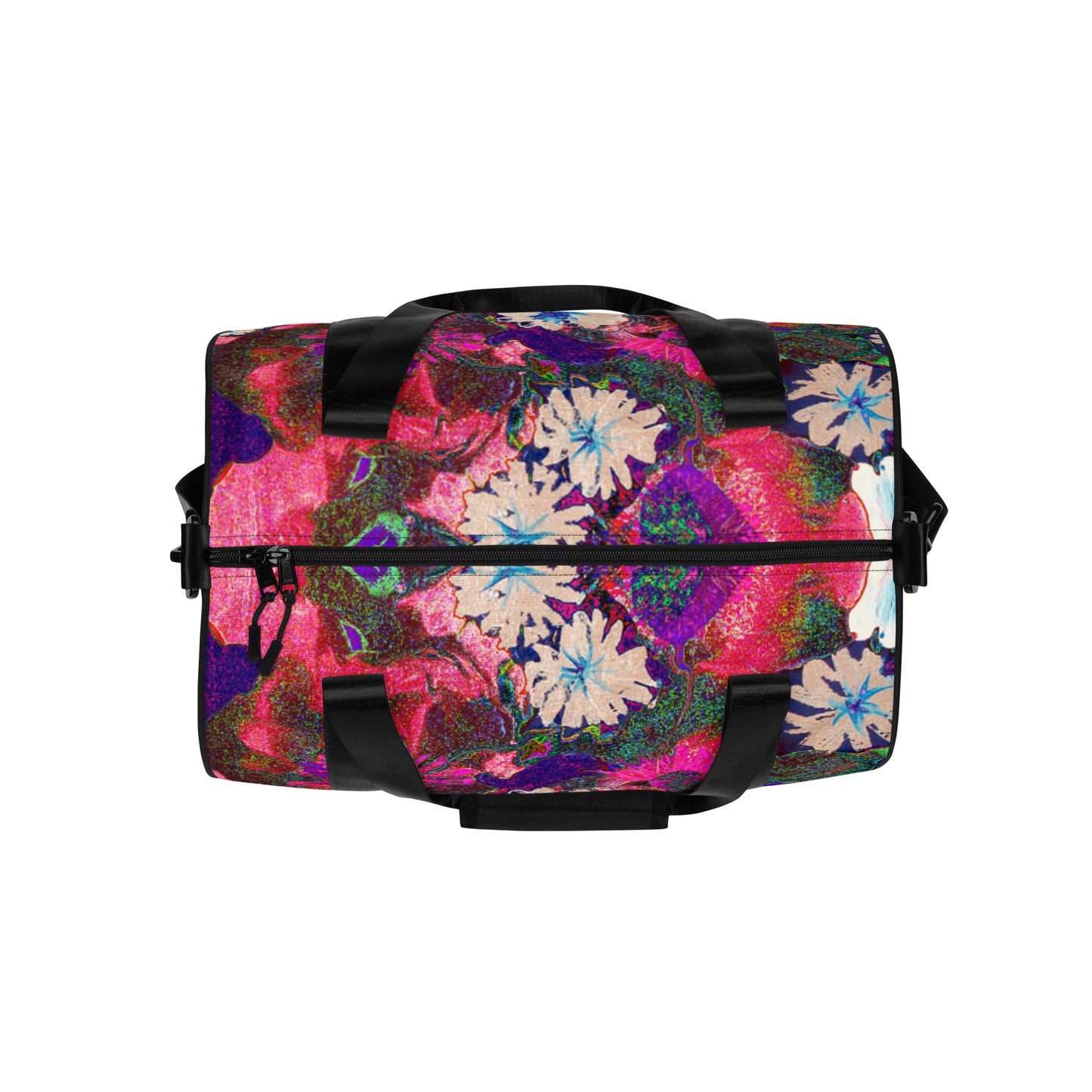 All-over print gym bag pink flowers