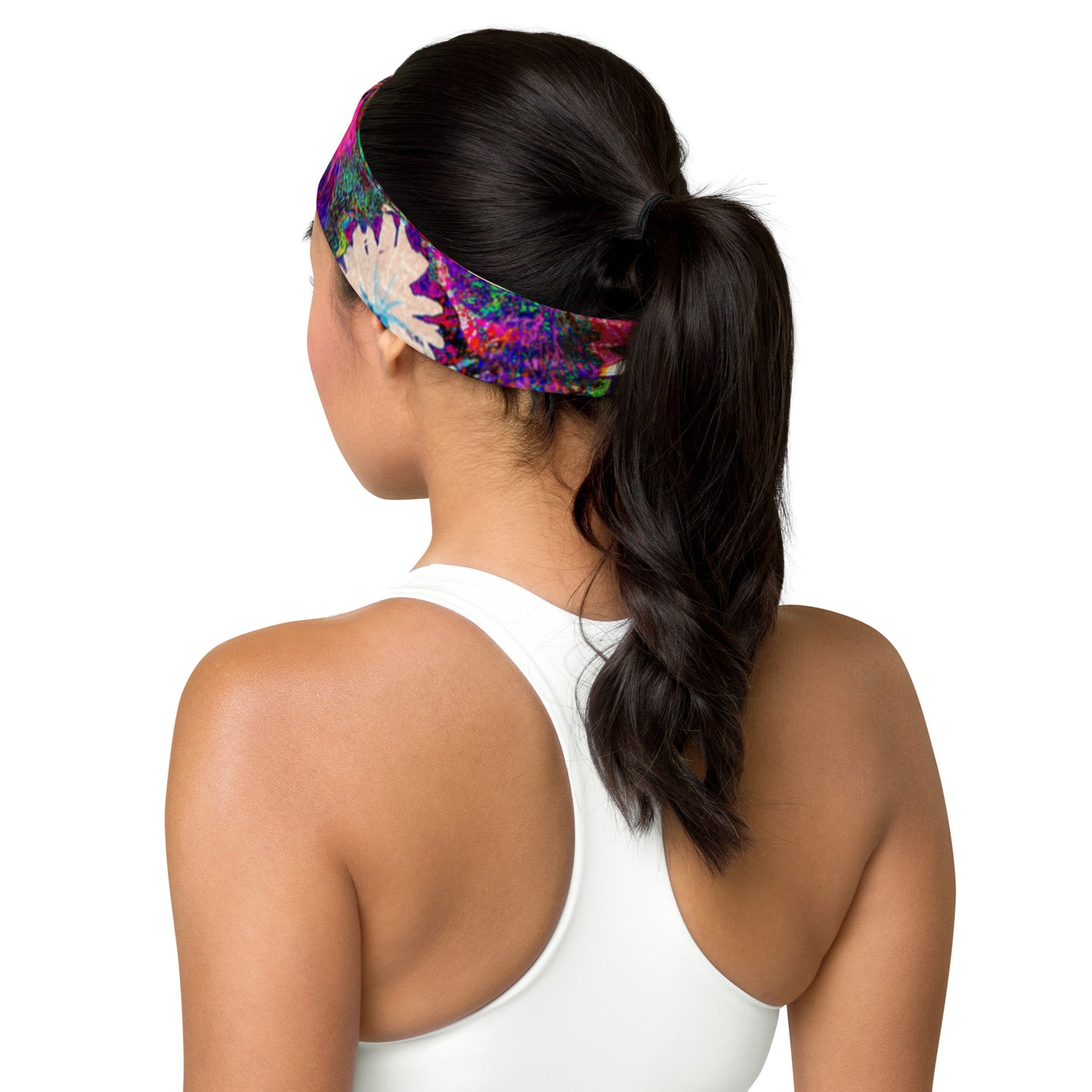 Headband pink flowers