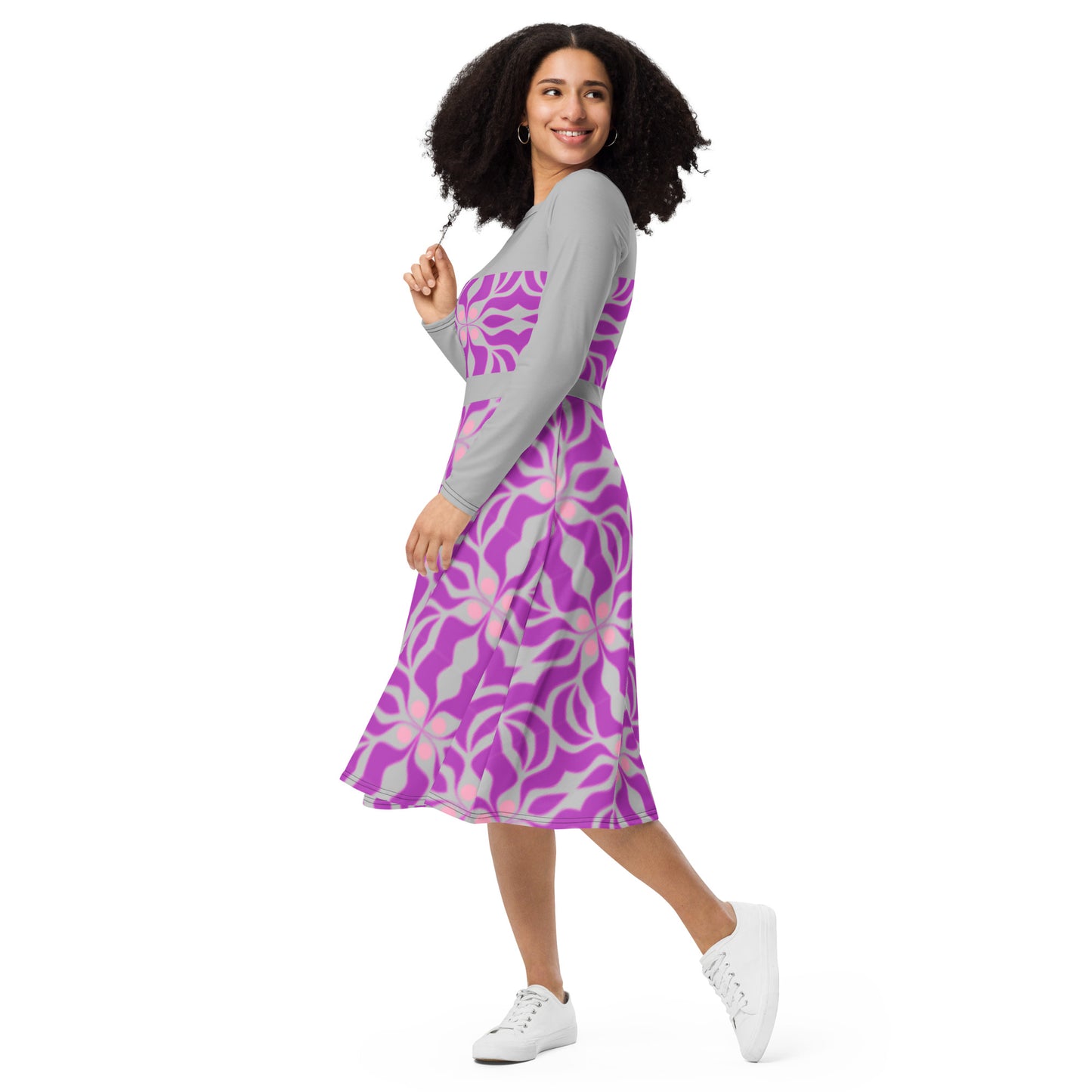 Long sleeve midi dress