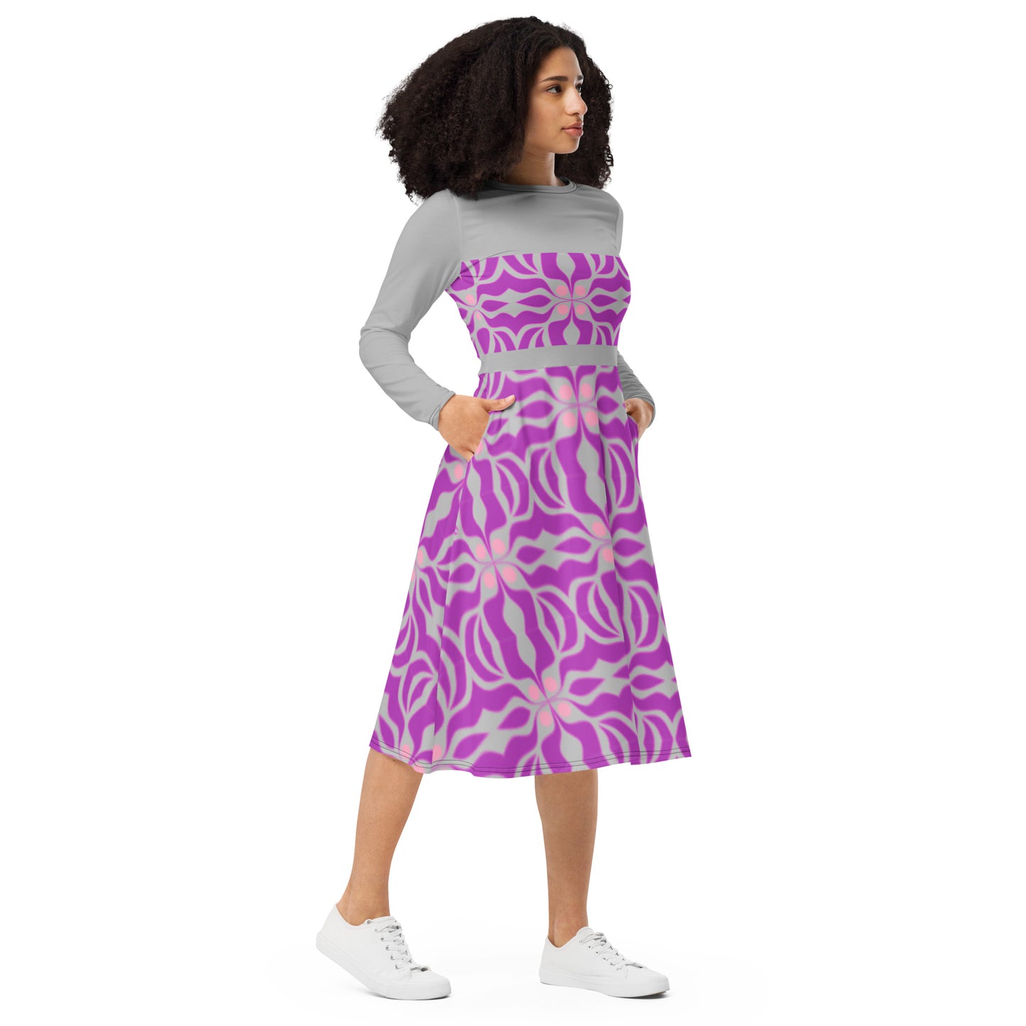 Long sleeve midi dress