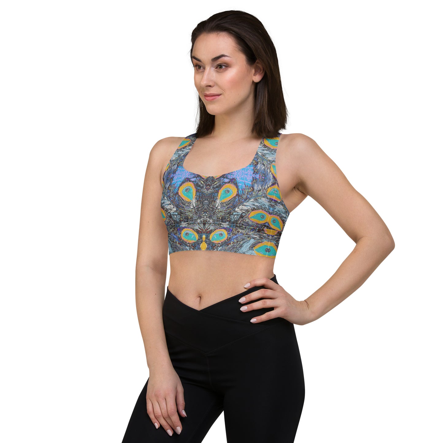 Longline sports bra Feather