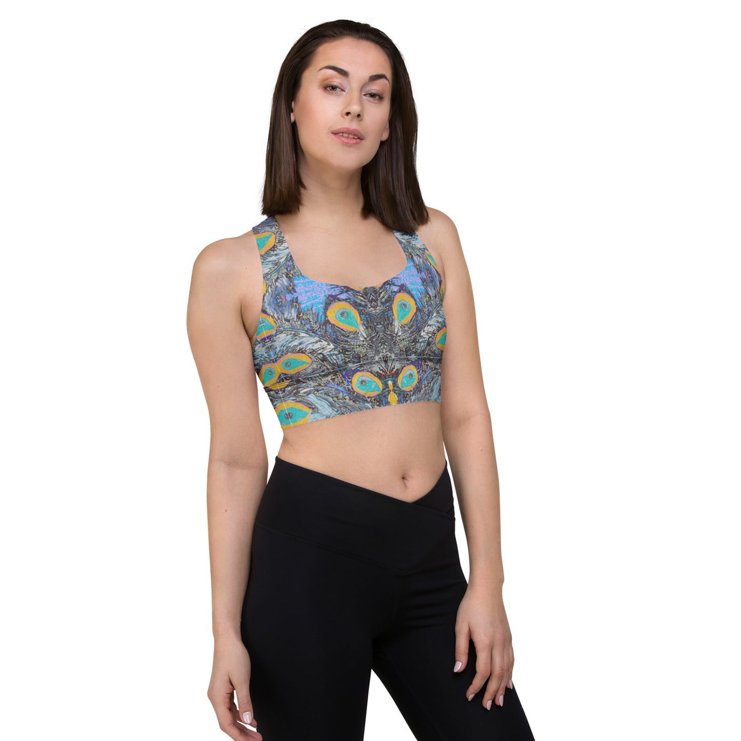 Longline sports bra Feather