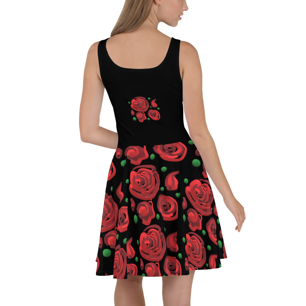Skater Dress Geometric roses