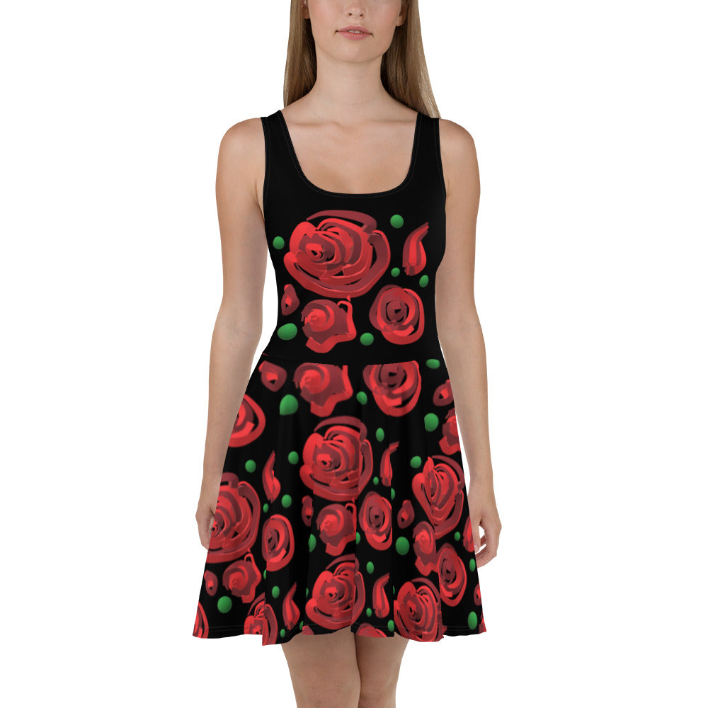 Skater Dress Geometric roses