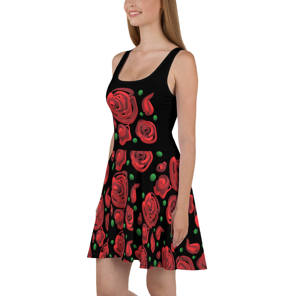 Skater Dress Geometric roses