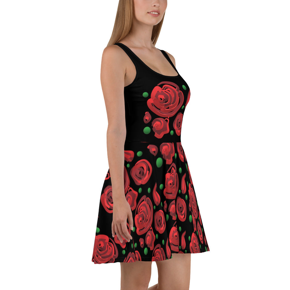 Skater Dress Geometric roses