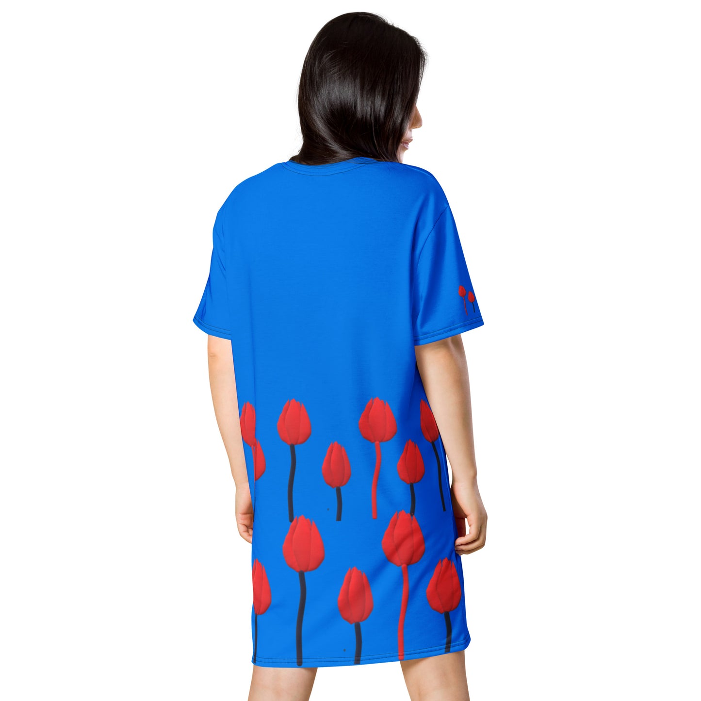 T-shirt dress Tulip on blue