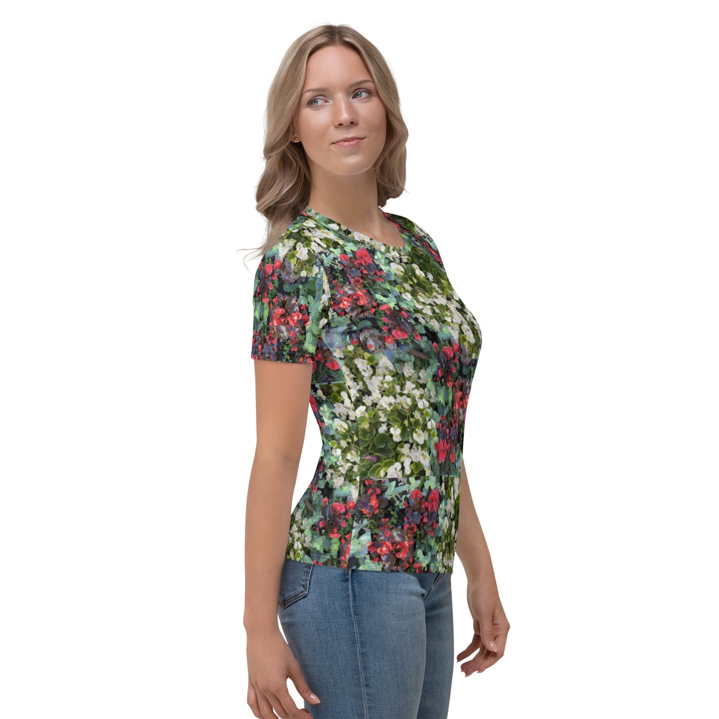 Women's T-shirt flowerbed