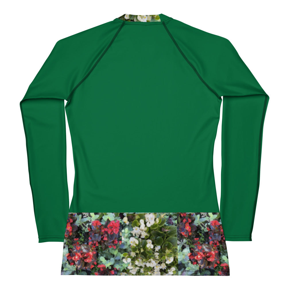 Women's Rash Guard flowerbed