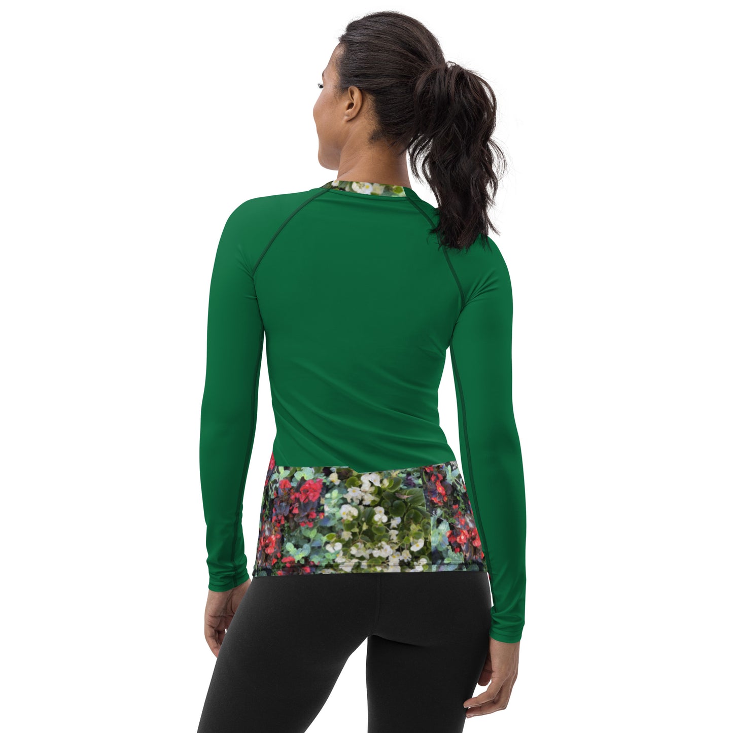 Women's Rash Guard flowerbed