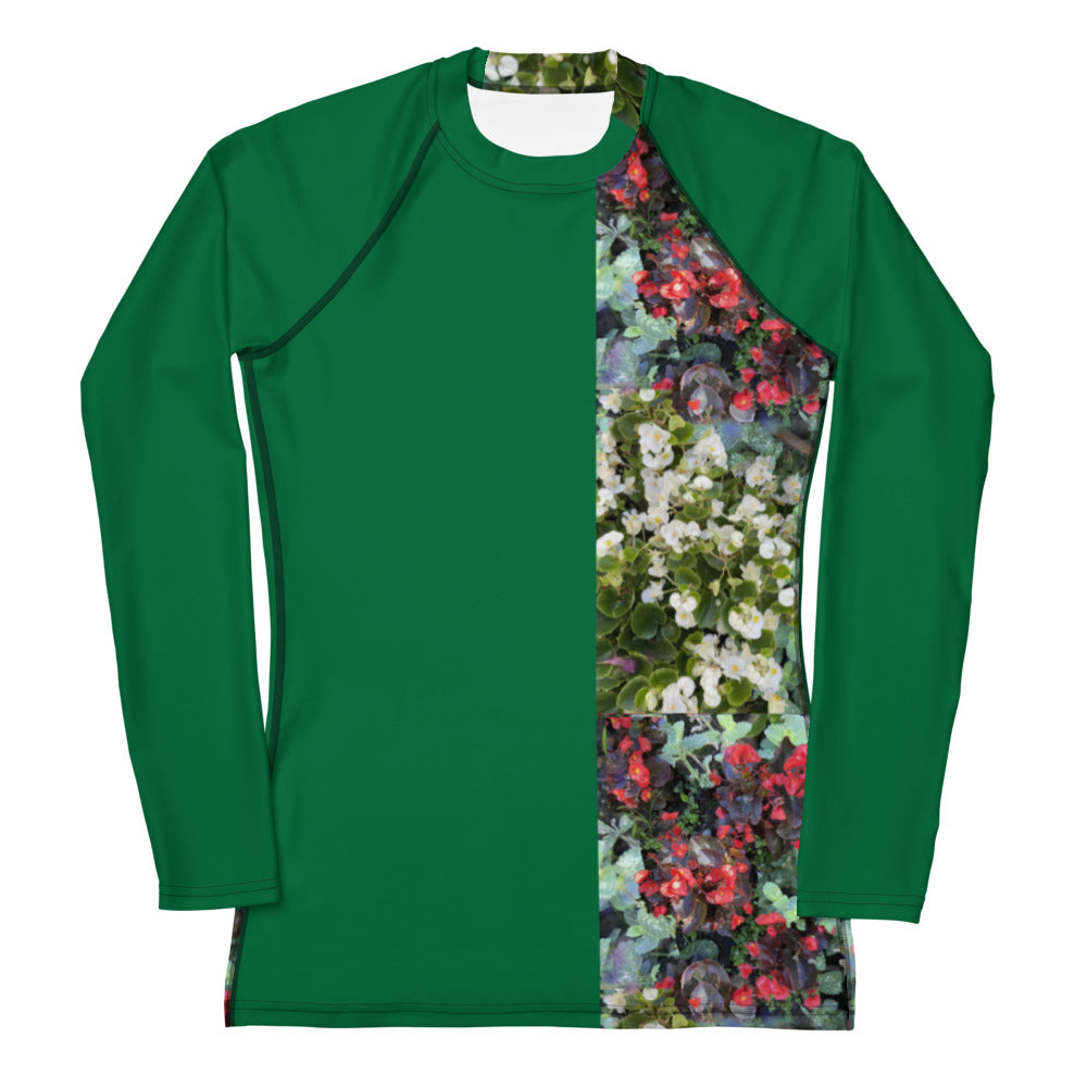 Women's Rash Guard flowerbed