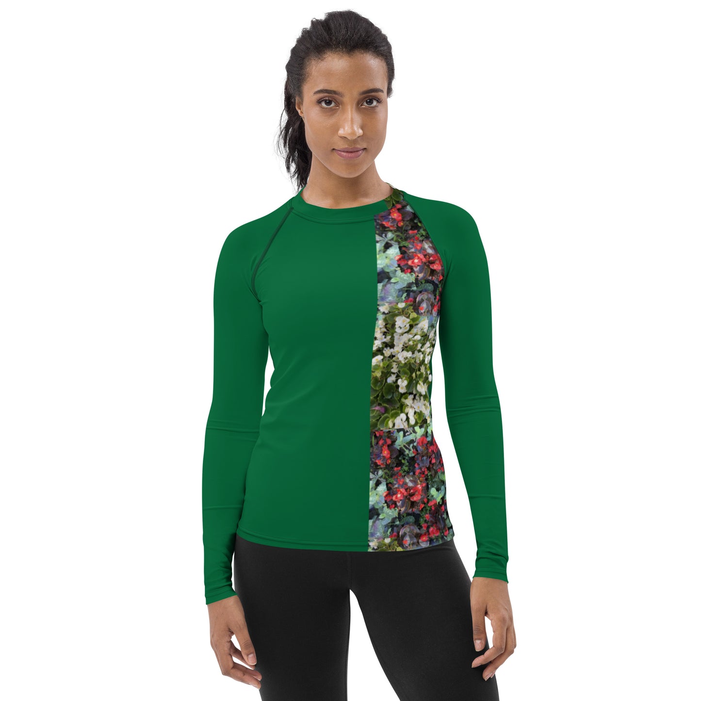 Women's Rash Guard flowerbed