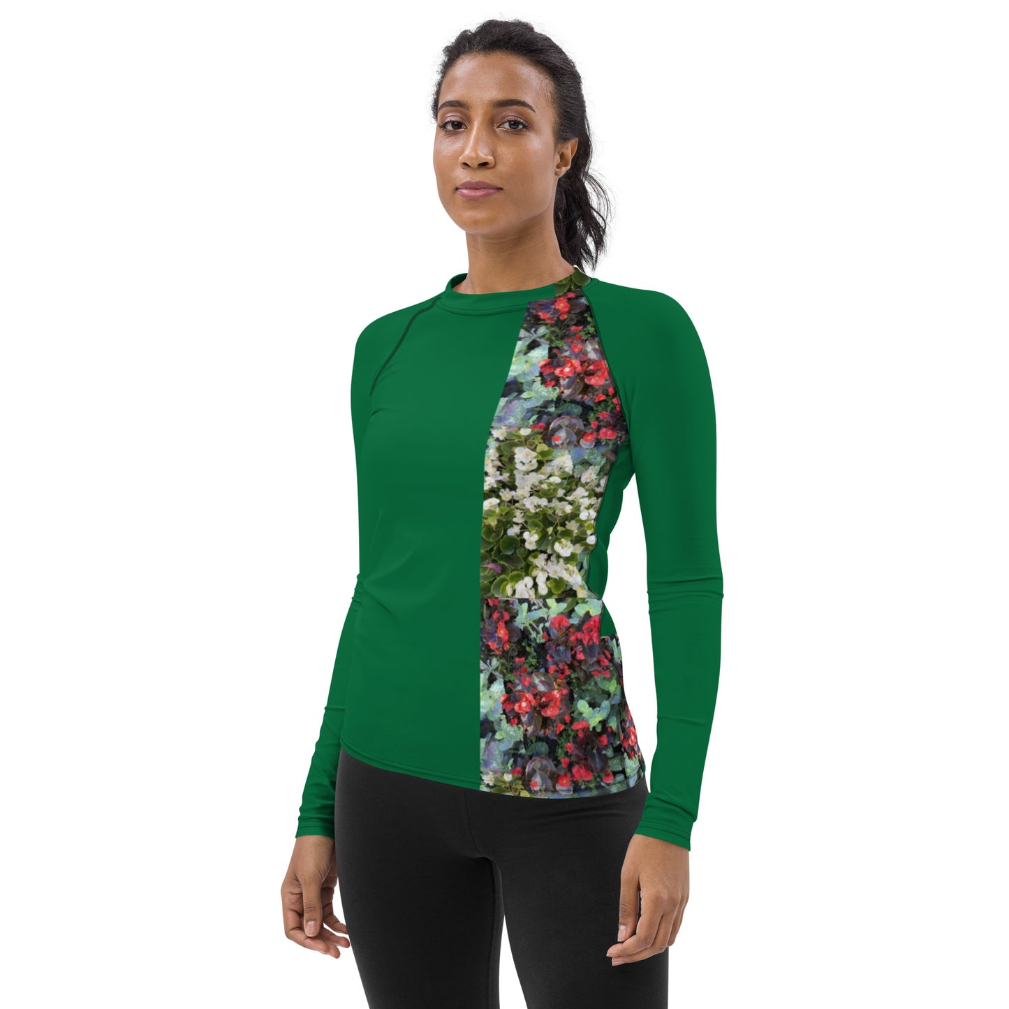 Women's Rash Guard flowerbed