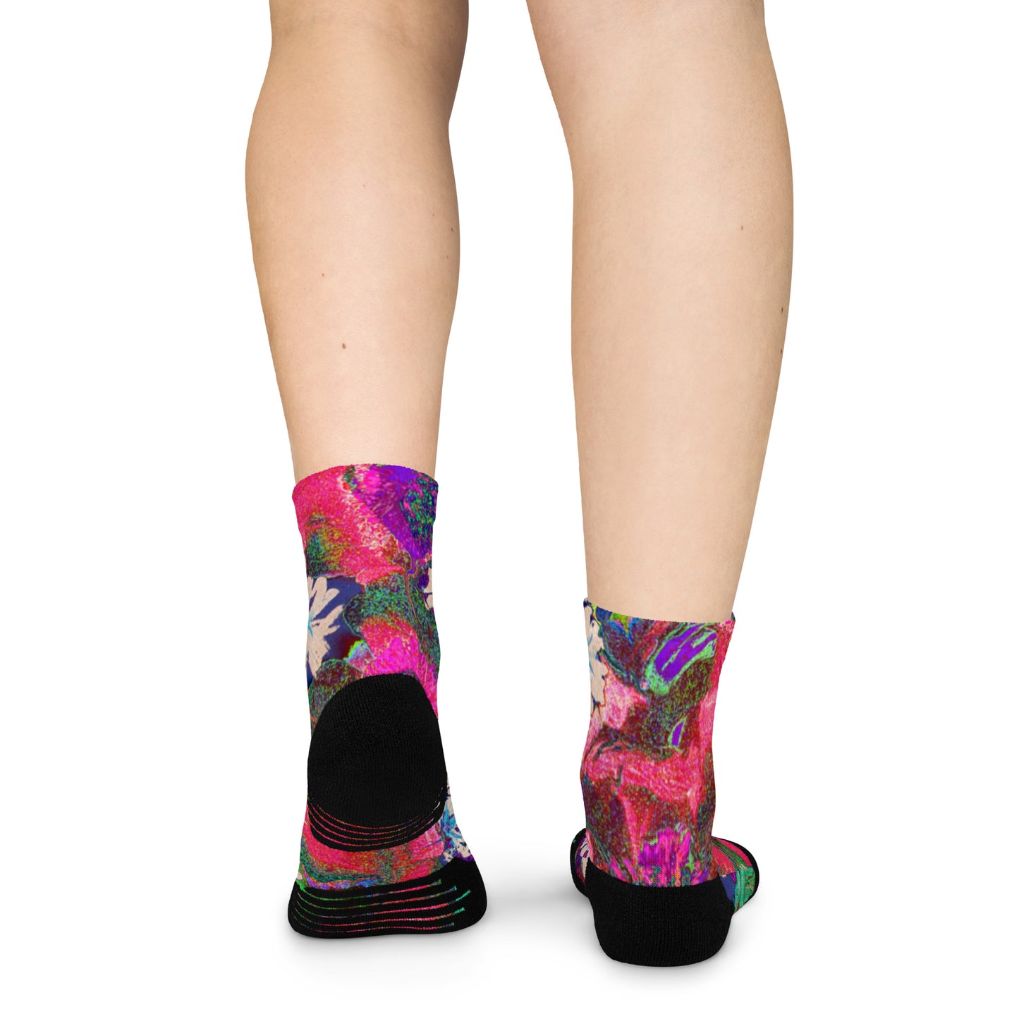 Ankle socks Pink flowers