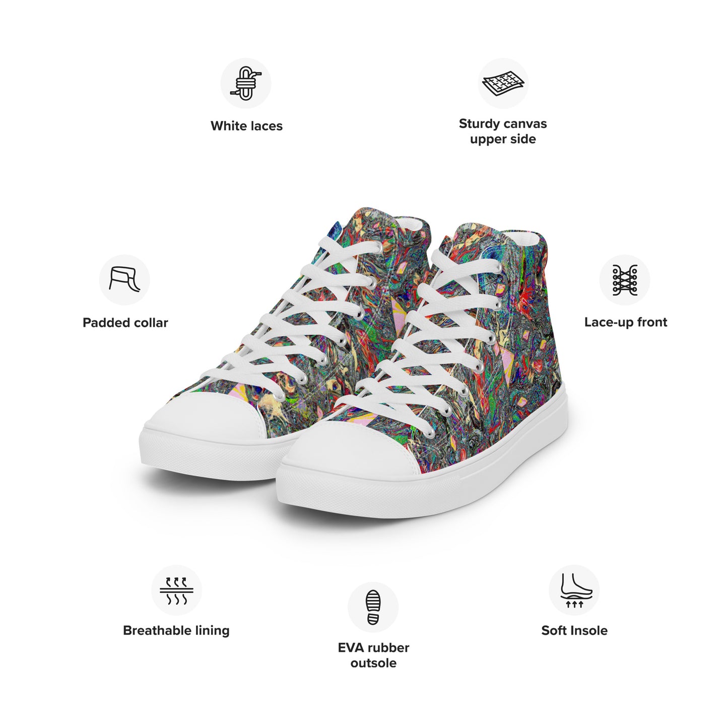 Women’s high top canvas shoes Smock