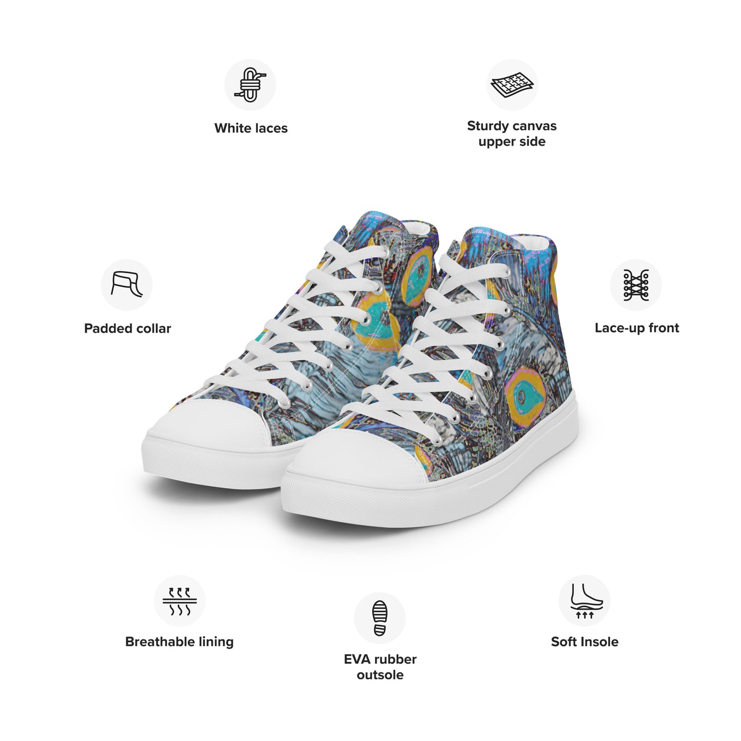 Women’s high top canvas shoes Feather