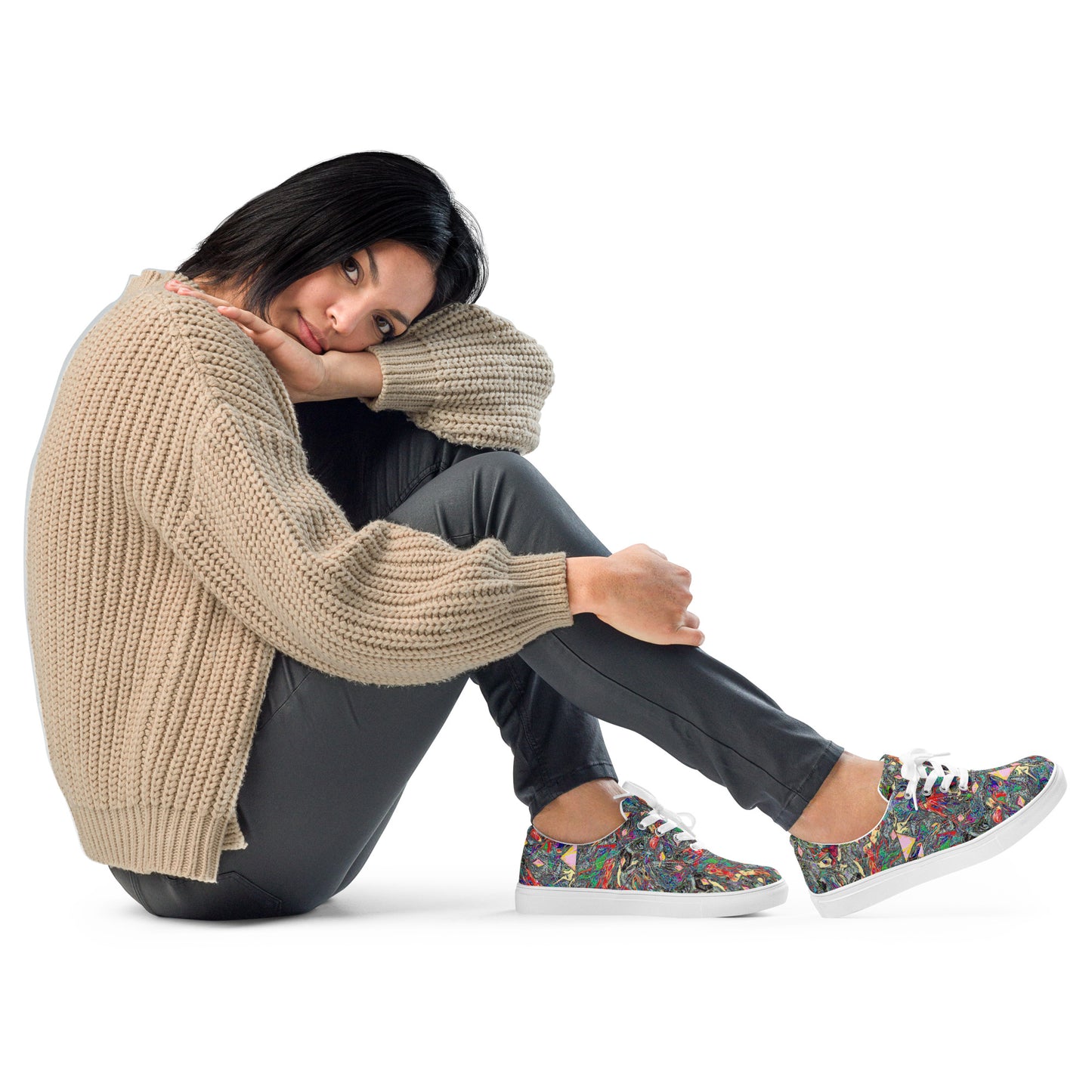Women’s lace-up canvas shoes Smock