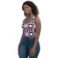 Crop Top with black and purple print