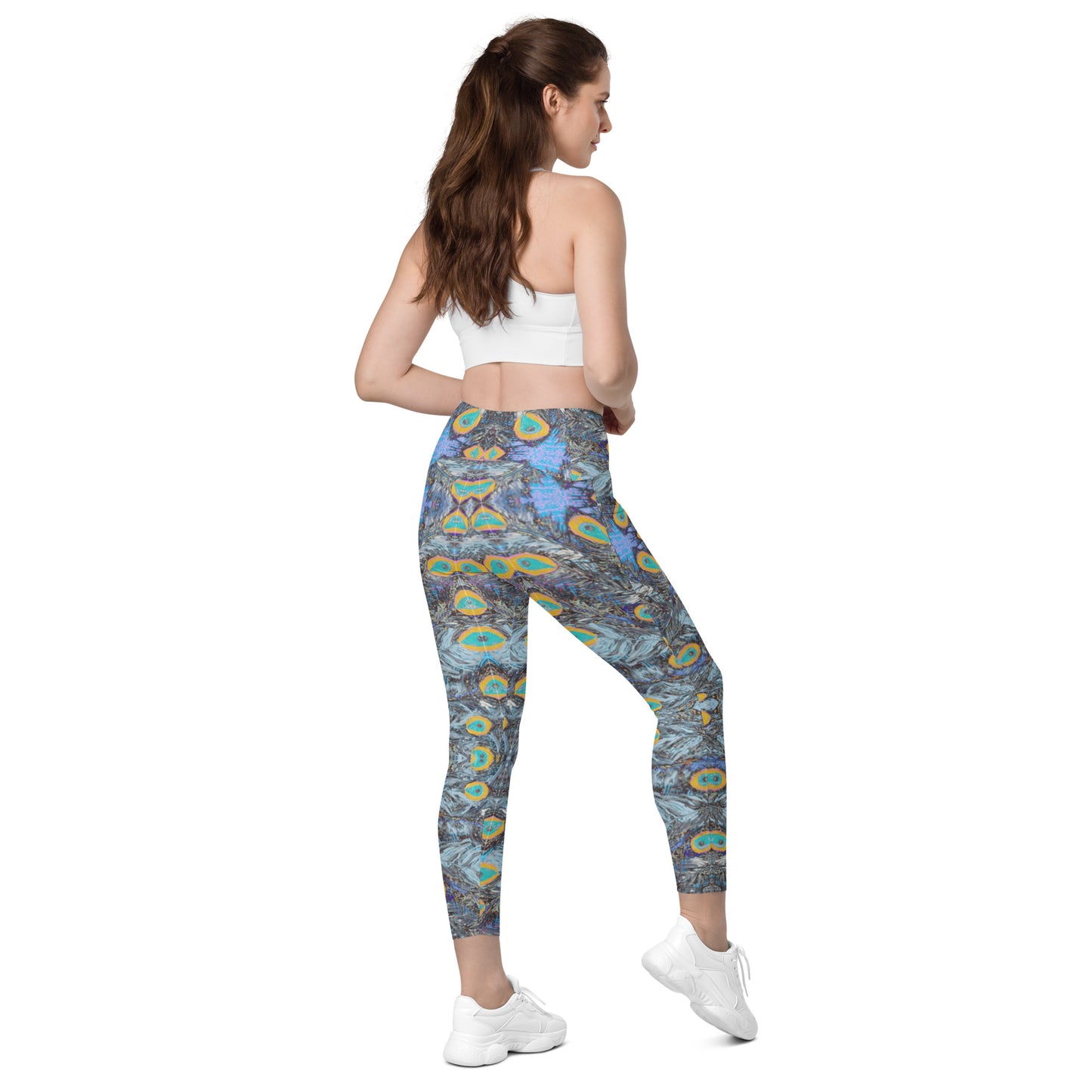 Crossover leggings with pockets Feather
