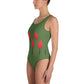 One-Piece Swimsuit Tulips on green