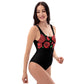 One-Piece Swimsuit Geometric Roses