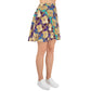 Skater skirt with goldish flowers