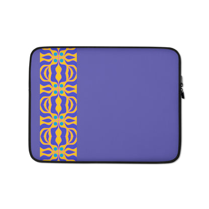 Laptop Sleeve with purple and yellow print