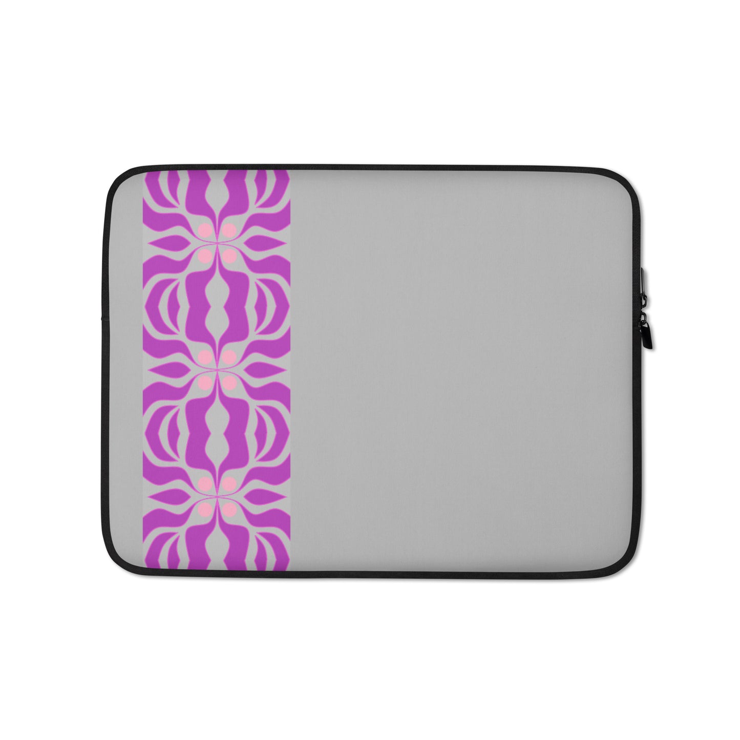 Laptop Sleeve with gray and purple print