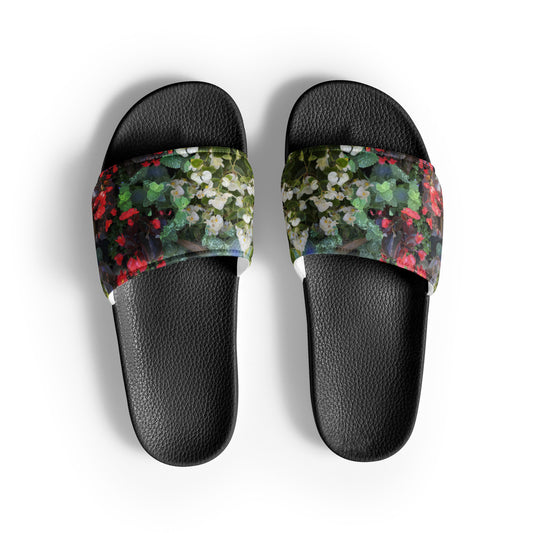 Women's slides flowerbed